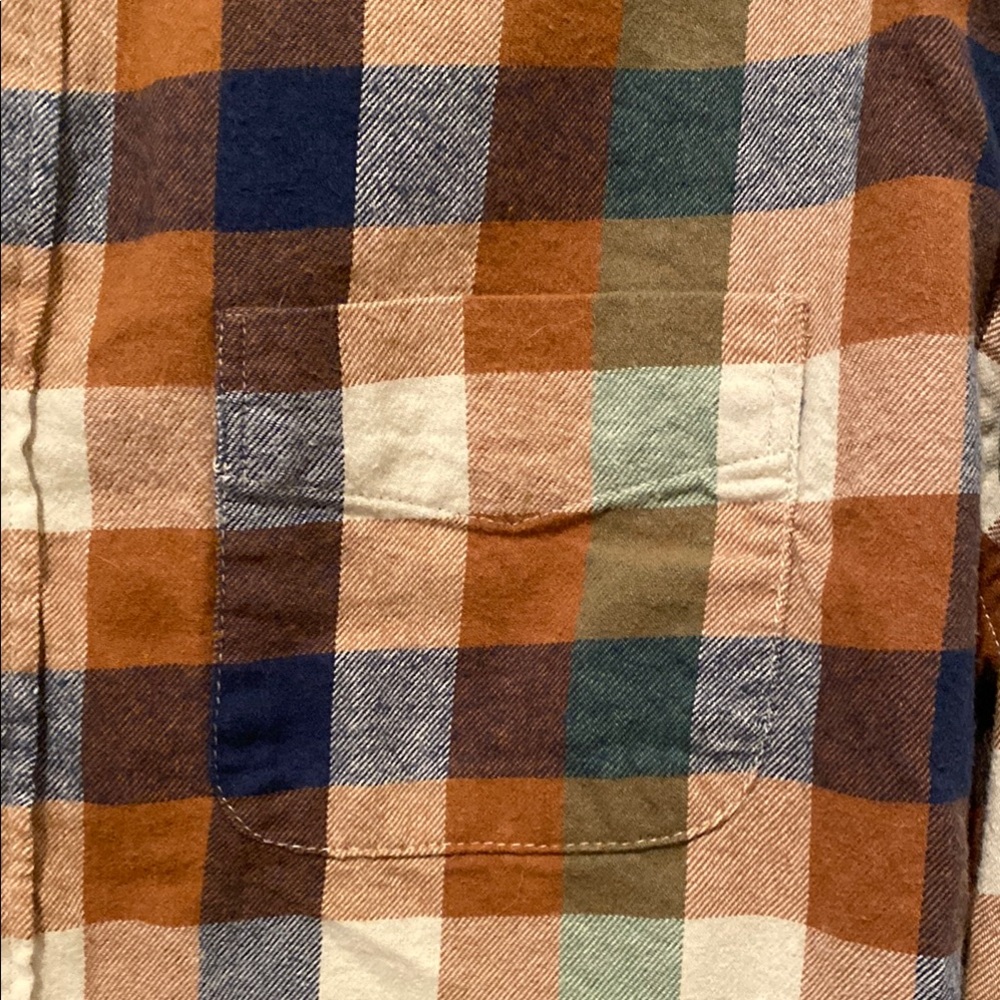 J. Crew Brown and Green Casual Button Down Shirt - Picture 2 of 4